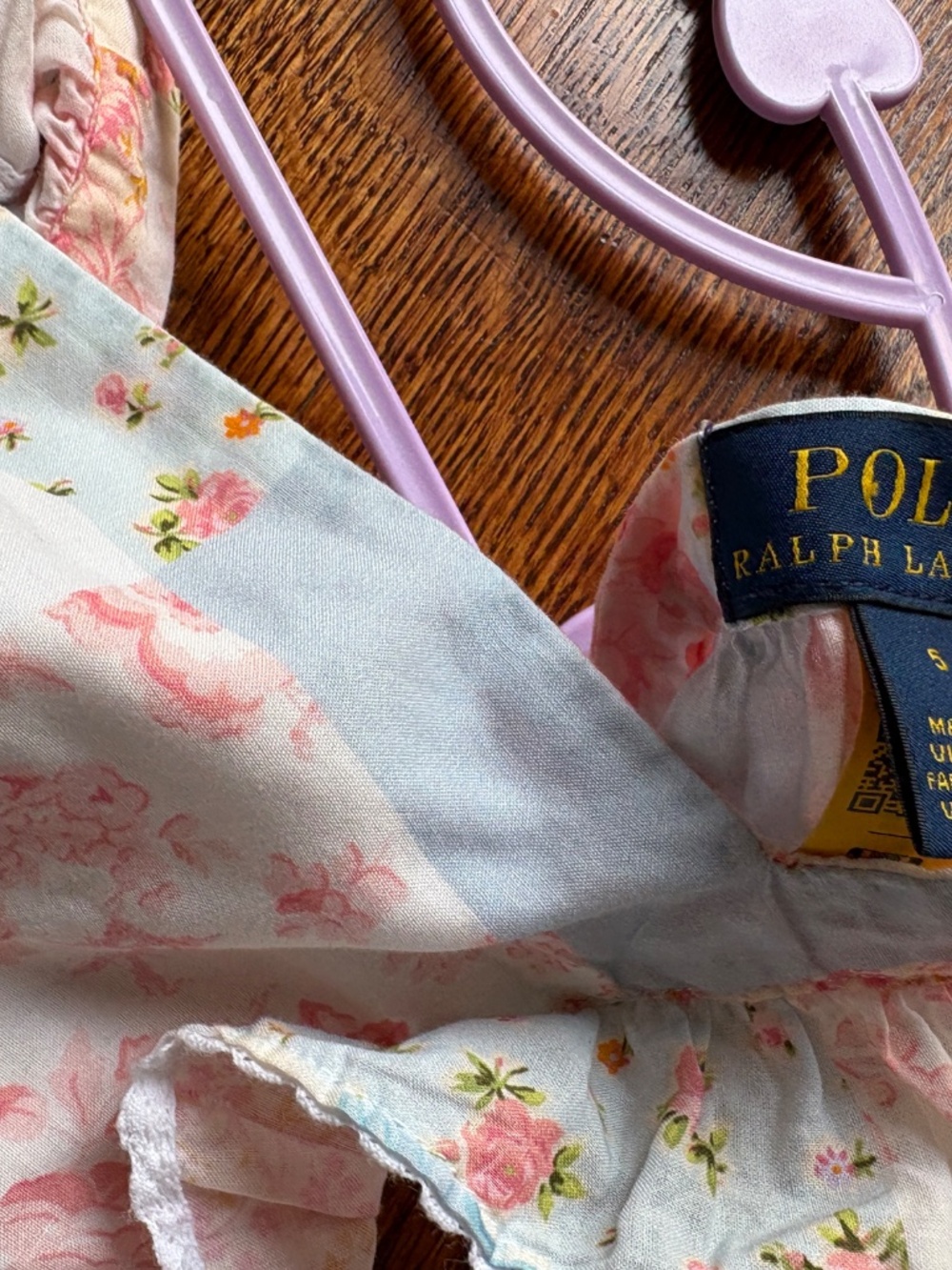 Polo by Ralph Lauren polo girl ruffle floral dress with NWT H and M stockings - Picture 4 of 9